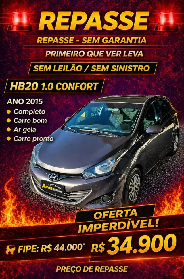 Carro Hyundai HB20 2015 1.0 Comfort (Flex)