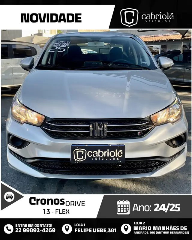 Carro Fiat Cronos 2025 Drive 1.3