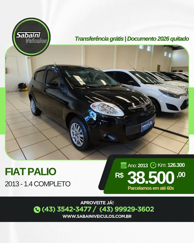 Carro Fiat Palio 2013 Attractive 1.4 8V (Flex)