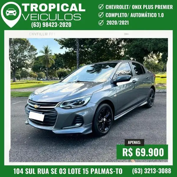 Carro Chevrolet Onix Plus 2021 1.0 Premier Turbo Flex (Aut)