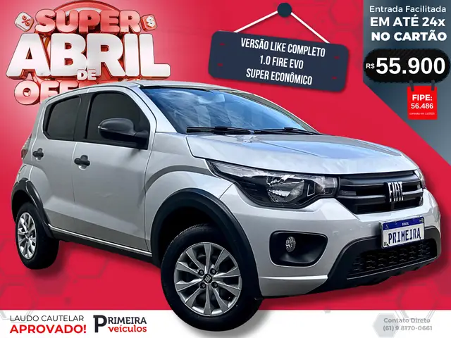 Carro Fiat Mobi 2024 Like 1.0