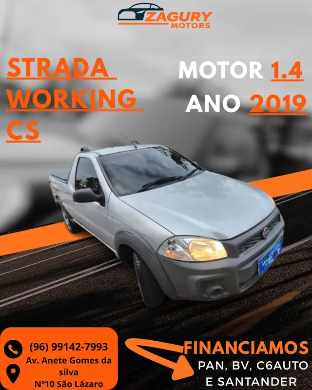 Carro Fiat Strada 2019 Working 1.4 (Flex)