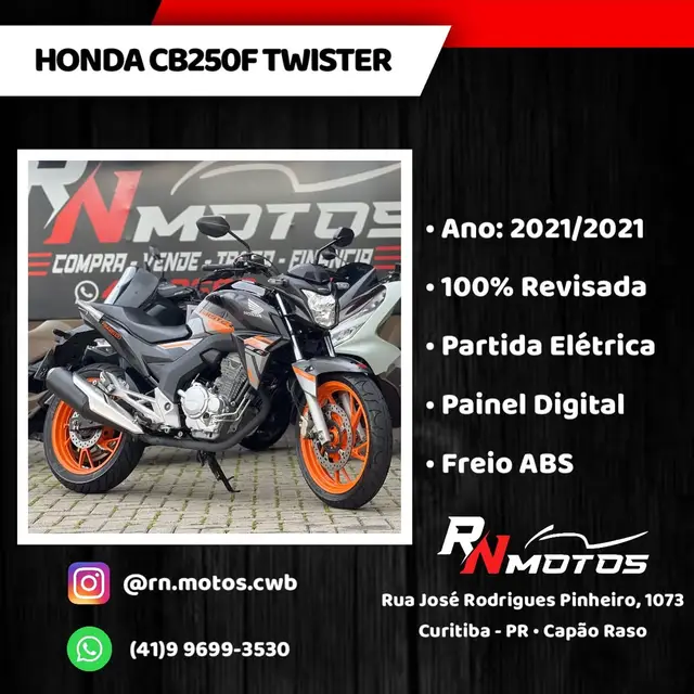 Moto Honda CB 250F Twister 2021 (CBS)