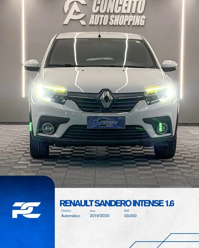 Carro Renault Sandero 2020 Intense 1.6 16V SCe (Aut) (Flex)