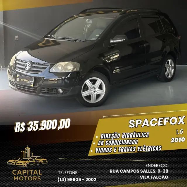 Carro Volkswagen SpaceFox 2010 Trend 1.6 8V (Flex)