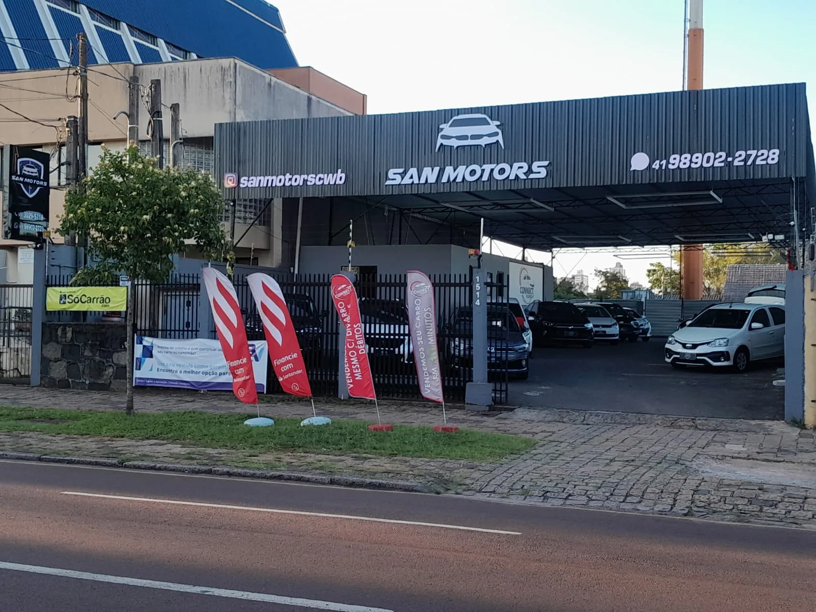 Fachada da loja San Motors Cwb - Curitiba - PR