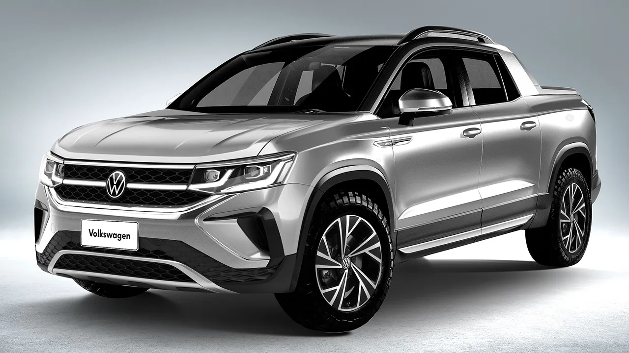 Picape compacta-média derivada do SUV Taos será produzida na Argentina, mas ainda terá alguns anos até o lançamento. Má notícia é que vai dar ruim para a Amarok