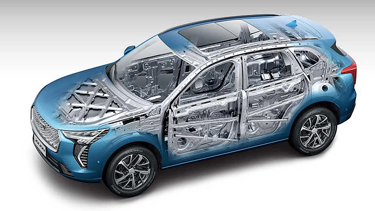 Matriz Lemon, que será usada por SUVs da marca Haval a serem montados no Brasil, utiliza mais de 70% de aços específicos para melhorar rigidez e reduzir peso e consumo