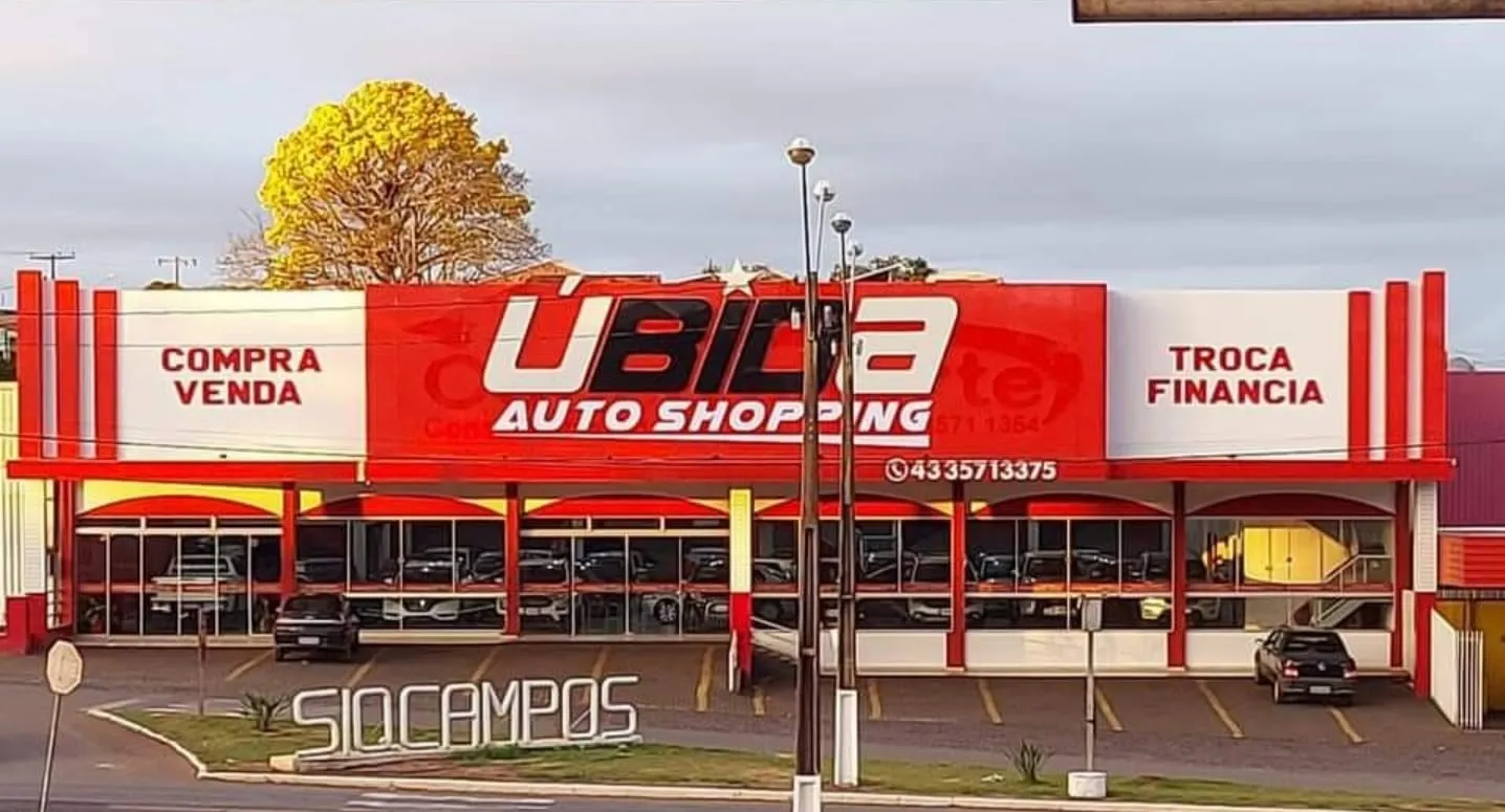 Fachada da loja Ubida Veiculos - Siqueira Campos - PR
