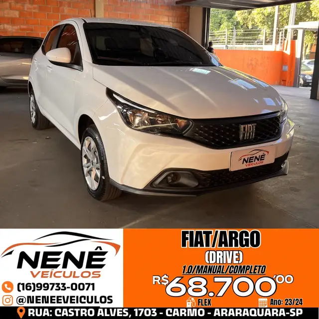 Carro Fiat Argo 2024 Drive 1.0
