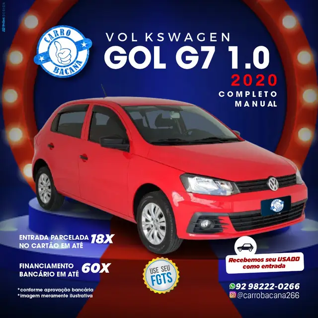 Carro Volkswagen Gol 2020 1.0 12v (Flex)