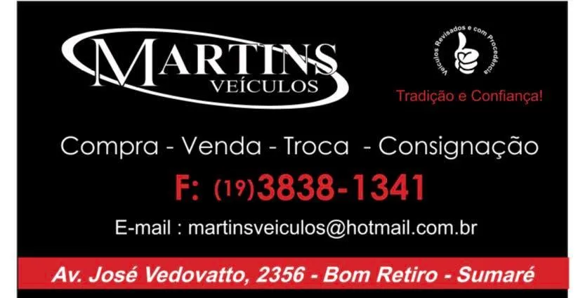 Fachada da loja MARTINS VEICULOS - Sumaré - SP