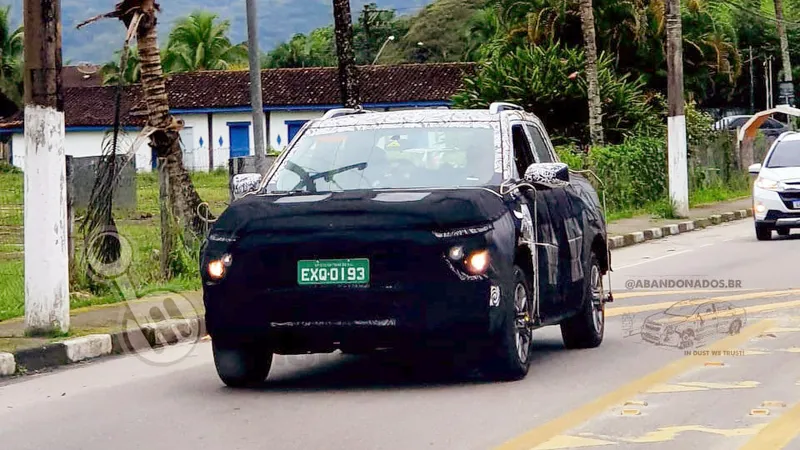 Flagra: nova Chevrolet Montana surge no Brasil trabalhada no fermento