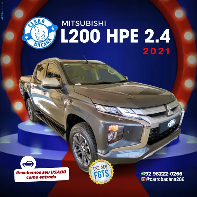 Carro Mitsubishi L200 Triton Sport 2021 Sport 2.4 DID-H HPE-S 4WD (Aut)