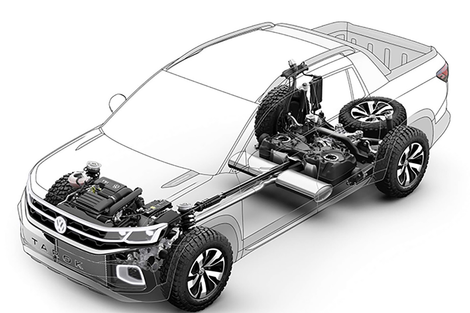 Picape compacta-média derivada do SUV Taos será produzida na Argentina, mas ainda terá alguns anos até o lançamento. Má notícia é que vai dar ruim para a Amarok