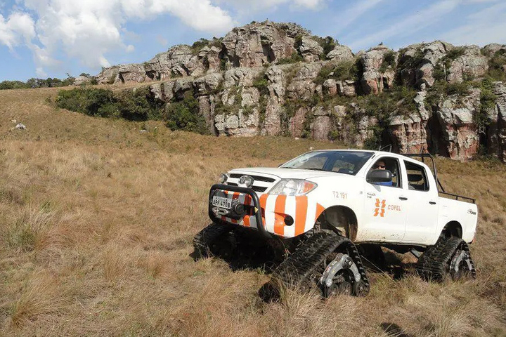 The pickup was taken by the state power company to remote areas where even 4x4 vehicles cannot reach.